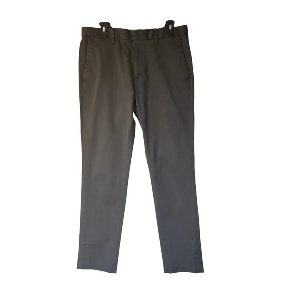 Banana Republic Chino Pants Charcoal Gray Fulton Skinny Fit Size 33 x 32 - Picture 2 of 12
